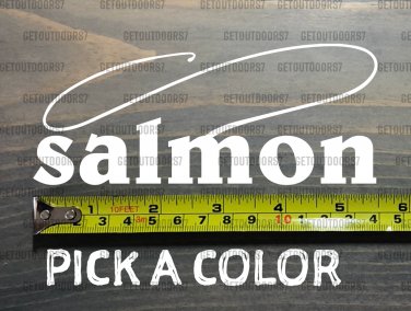 Salmon Sticker Decal Fly Fishing Fish Coho Red Chinook King Sage XO