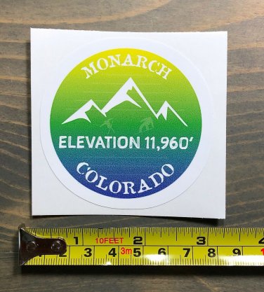 Monarch Sticker Decal 3" The Mountains Colorado Ski Snowboard Wolf Creek