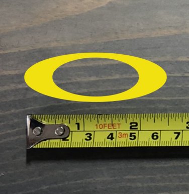 2.5" Oakley Decal Sticker Yellow Goggles Sunglasses USA Flag Helmet Visor XO