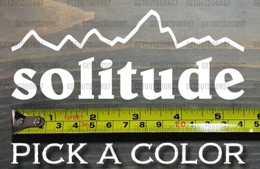 Solitude Sticker Decal 5.5" Snowbird Mountain Ski Utah Alta Deer Valley XO