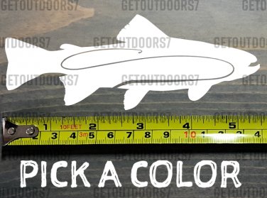 Trout Sticker Decal 5.5" DIE CUT Simms Sage Fly Line Fishing Hatch Ross Rio XO