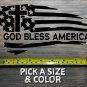 God Bless America Sticker Decal Jesus Flag Cross 8.5" USA US Sitka Gear Distressed XO