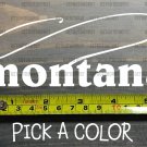 Montana Sticker Decal DIE CUT Fly Fishing Line Trout Rainbow Fish Simms Lake XO