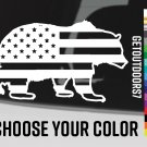 Bear USA Flag Decal Sticker Archery 5.5" US American Sitka Gear Leuopold BCM XO