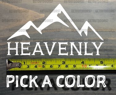 Heavenly Sticker Decal 5" Mountain Ski Lake Tahoe California Snowboard XO