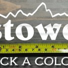 Stowe Sticker Decal 5.5" Mountain Ski Vermont Jay Peak Killington Snowboard XO