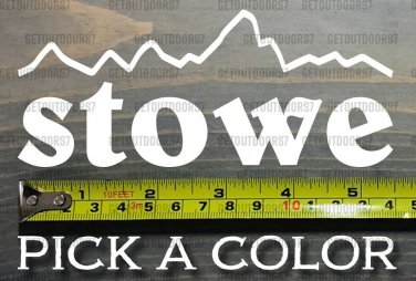 Stowe Sticker Decal 5.5" Mountain Ski Vermont Jay Peak Killington Snowboard XO