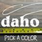 Idaho Sticker Decal DIE CUT Fly Fishing Line Trout Rainbow Hunter Lake Brown XO