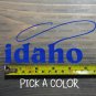Idaho Sticker Decal DIE CUT Fly Fishing Line Trout Rainbow Hunter Lake Brown XO