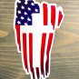American Flag Cross Sticker Decal Jesus Christian 3" Tall God We Trust USA INDOOR USE PO
