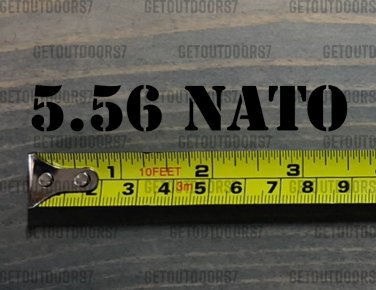 5.56 Nato Sticker Decal 3.5" Ammo Can Box Label Black Ammunition Case DIE CUT XO