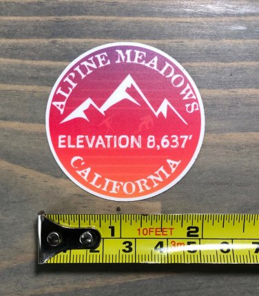 Alpine Meadows Sticker Decal Valley Ski Snowboard Mountain California PO Squaw