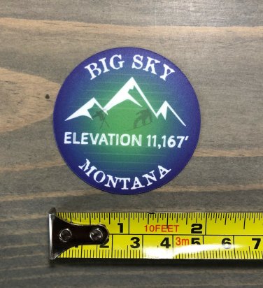 Big Sky Sticker Decal Montana 2" Ski Snowboard Mountain Get Lost In PO