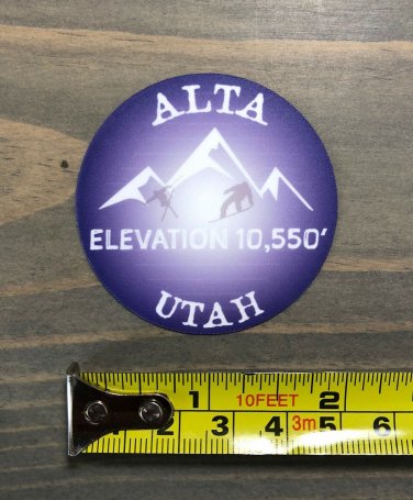 Alta Utah Sticker Decal 2" Ski Snowboard Mountain Solitude Deer Valley Park City PO