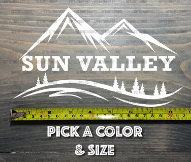 Sun Valley Sticker Decal Idaho Ski Mountain 8.5" Deer Big Sky Jackson Hole XO