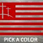 Jesus Cross Flag Sticker Decal American 5.5" In God We Trust USA BCM 5.11 Sitka XO