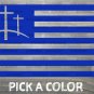 Jesus Cross Flag Sticker Decal American 5.5" In God We Trust USA BCM 5.11 Sitka XO