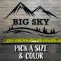 Big Sky Sticker Decal Montana Ski 8.5" Snowboard Bridger Bowl Whitefish Teton XO