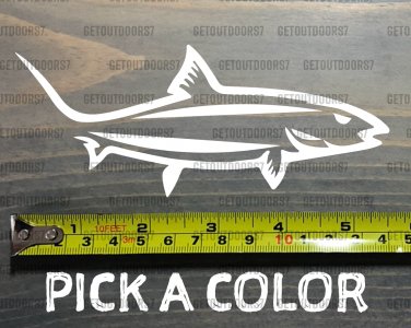 Redfish Sticker Decal 5.5" Red Fish Red Tail Fishing Fish Orvis AFTCO13 Simms XO