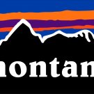 Montana Sticker Decal Big Sky 3" Mountains Fly Fishing Bridger Bowl Whitefish PO