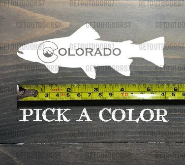 Colorado Trout Sticker Decal Fly Fishing 5.5" Fish Rainbow Brooke Brown Sage Rio XO