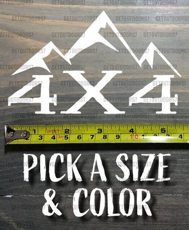 4X4 Decal Sticker 4Runner Jeep Wrangler Toyota Tacoma Old Man Emu Offroad XO