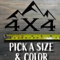 4X4 Decal Sticker 4Runner Jeep Wrangler Toyota Tacoma Old Man Emu Offroad XO