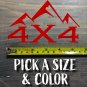 4X4 Decal Sticker 4Runner Jeep Wrangler Toyota Tacoma Old Man Emu Offroad XO