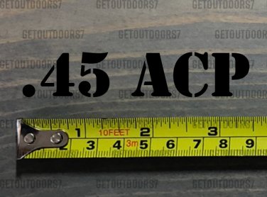 .45 45 ACP Sticker Decal 3.5" Ammo Can Box Label Ammunition Black DIE CUT XO