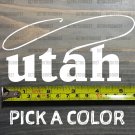 Utah Sticker Decal DIE CUT Fly Fishing Line Trout Rainbow Fish Simms Lake XO
