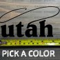 Utah Sticker Decal DIE CUT Fly Fishing Line Trout Rainbow Fish Simms Lake XO