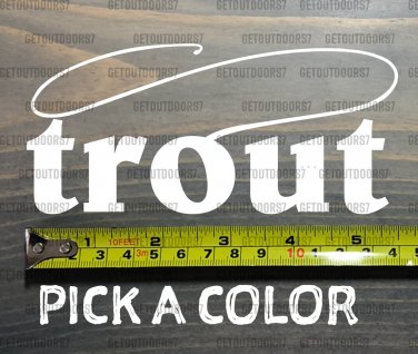 Trout Sticker Decal Simms Sage Rio 5.5" Ross Orvis Fly Fishing Fish Rainbow Brooke XO
