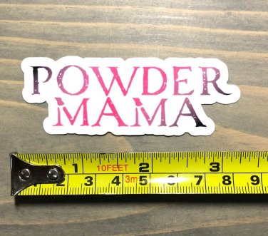 Powder Mama Skiing Sticker Ski Decal 3.25" Salomon Rossi Blizzard Volkl Roxy PO