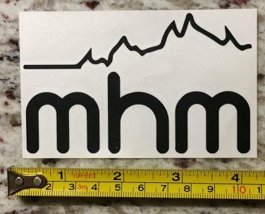 4" Mile High Mountaineering Sticker Backpacks Decal Black Hiking MHM Colorado