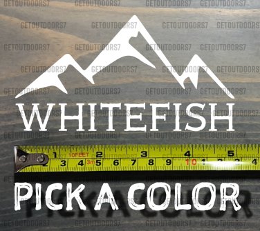 Whitefish Montana Sticker Decal 5" Mountain Ski Snowboard Big Sky Bridger XO