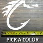 Fish Fishing Sticker Decal Hook Bass Crappie Walleye Trout Salmon Simms Sage XO