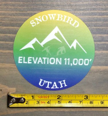 Snowbird Utah Sticker Decal Ski Snowboard Mountain Deer Valley Park City PO Alta