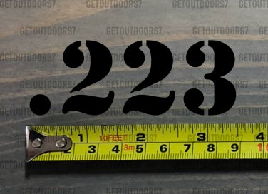 .223 Sticker Decal 3.5" Ammo Can Box Label Ammunition Case DIE CUT Black BCM XO