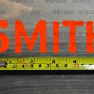 Smith Sticker Decal 5.5" Die Cut Last Name Orange Skis Snowboard Goggles XO