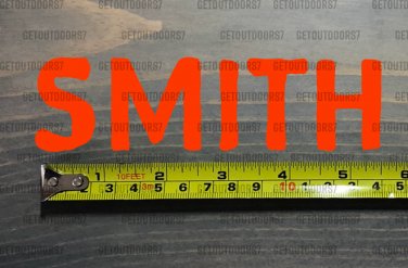Smith Sticker Decal 5.5" Die Cut Last Name Orange Skis Snowboard Goggles XO