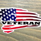 Veteran Flag Sticker Decal American 8" US Distressed USA Military Tactical PO BCM
