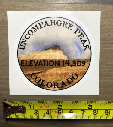 Uncompahgre Peak Sticker Decal Colorado 14er 14ers Fourteeners Climbing Hiking