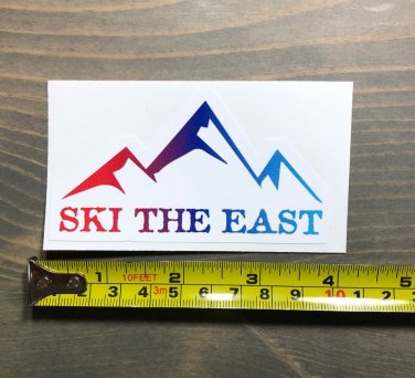 Ski The East Sticker Decal Springs 4" Wide Mountain Stratton Stowe Killington