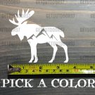 Moose Sticker Decal 3.5" DIE CUT Mountain Sitka Gear KUIU First Lite Hunting  XO