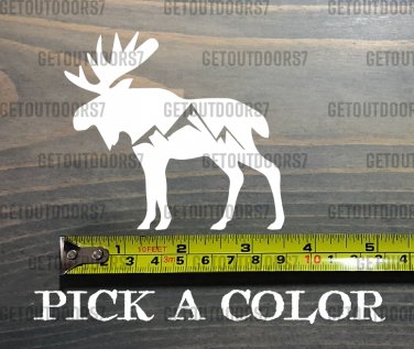 Moose Sticker Decal 3.5" DIE CUT Mountain Sitka Gear KUIU First Lite Hunting  XO
