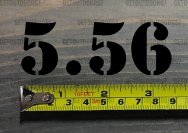 5.56 Sticker Decal 3.5" Ammo Can Box Label Ammunition Case DIE CUT Black KUIU XO