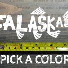 Alaska Salmon Sticker Decal 5.5" Fishing Fish Die Cut Simms Rapala Sage AFTCO XO