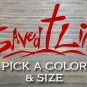 Saved Life Sticker Decal Jesus Die Cut 8.5" Christian In God We Trust XO USA Flag XO
