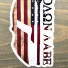 Molon Labe Sticker Decal Come And Take It USA 5" Flag Spartan Helmet PO Tactical US