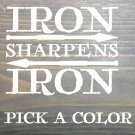 Iron Sharpens Iron Sticker Decal Die Cut 3.5" Race Gym Work Out